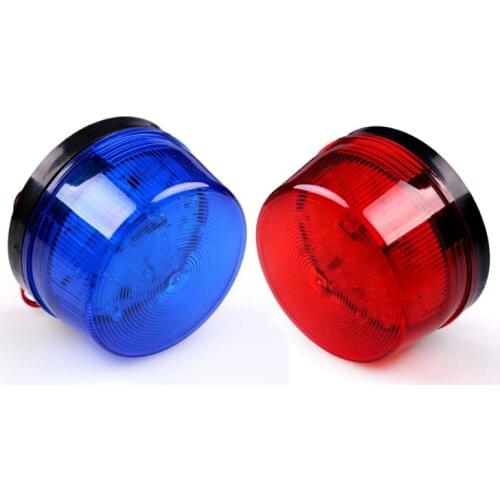 7.2cmX 4cm 12V Security Alarm Strobe Signal Warning Siren LED Lamp Flashing Light Sensors Blue Red Flashing Light for Police
