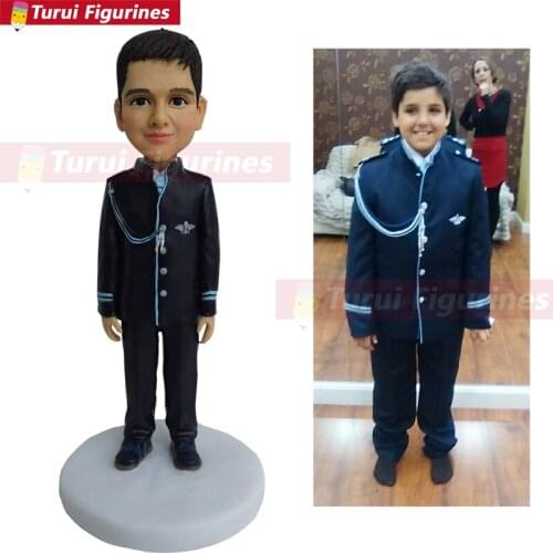 Sculpted figure hand-painted resin polymer clay doll holy communion figurine design from my photo by Turui Figurines gift ideas