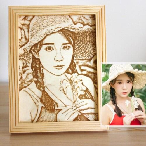 Custom Woodcut Photo Special Graduation Present Tailored Gift for Friends Family