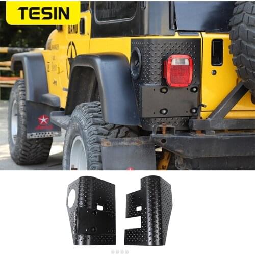 TESIN Lamp Hoods for Jeep Wrangler TJ Car Rear Tail Light Lamp Cover Guard Stickers Accessories for Jeep Wrangler TJ 1997-2006