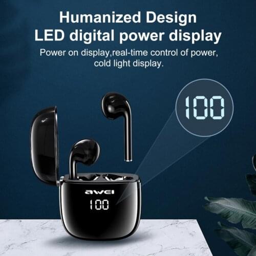 T28P Bluetooth TWS 5.0 Wireless Earphone Digital Display Touches Control Stereo Sound Quality Earbuds In-Ear Handsfree Headphone