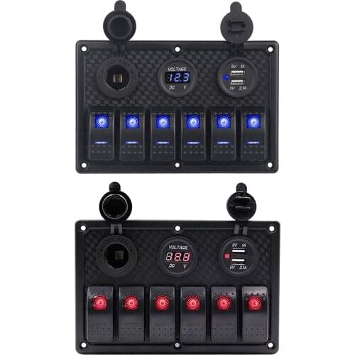Waterproof Gang Rocker Switch Panel for Marine Boat Car Truck