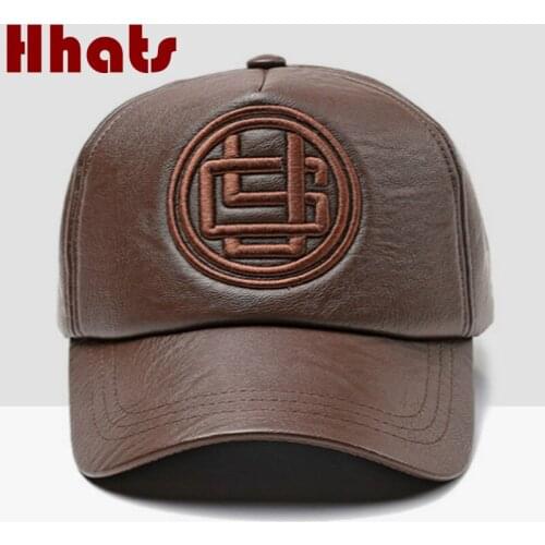 PU Baseball Cap For Women Adjustable Autumn Winter Faux leather Snapback Hat Vintage Trucker Cap Outdoor Sport Hip Hop Men Hat