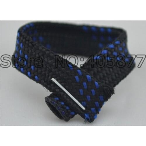 10M 8MM cotton Mesh Black+Blue Braided Sleeving For DIY Hifi headset earphone Phone cable Wire