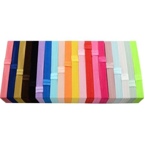 20Pcs/lot Headband Bows 7inch Grosgrain Ribbon Bow Elastic Headbands Hair Bands DIY Hair Accessories 566