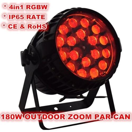4pcs+1flight case) 4 in 1 Outdoor washer bar lights 18*10W zoom washer pro led wall washer stage zoom par light