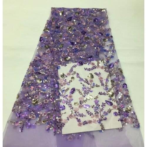 African Sequin Lace Fabric 2021 Embroidery Nigeria Mesh Lace Fabric Bride High Quality French Tulle Lace Fabric XX3893