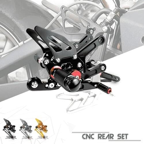 Motorcycle Accessories CNC Alu Footrest Rear Sets Adjustable Rearset Foot Pegs for YAMAHA YZF-R6 YZF R6 YZFR6 2006-2016 2015