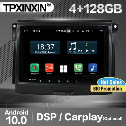128G Carplay Car Radio 2 Din Stereo Receiver Android 10 For Ford Everest 2010 2015 2016 2017 GPS Player Audio Recorder Head Unit