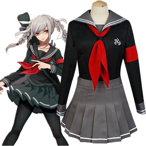 Danganronp2 Peko Pekoyama Cosplay Costume Japanese Academy JK Uniform Women Girls Halloween Party Sailor Suits
