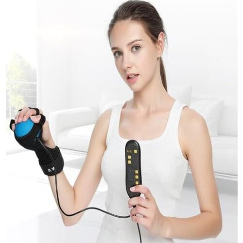 Electric Hand Massage Ball Infrared Therapy Hot Compress Stroke Hemiplegia Finger Rehabilitation Recovery Training Machine