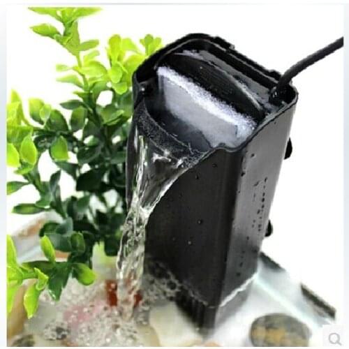 2.5/3w Aquarium Waterfall Filter Cylinder Hanging-on Low Water Level Filter for Turtle Tortoise Fish Tank