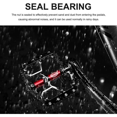 Mountain Bike Pedals Sealed Bearing Non-Slip Lightweight Flat Pedals for Mountain/Road Bikes