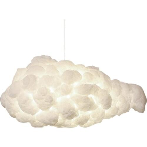 Cloud Lamp Nordic Style Lamp Creative Art Silk Lighting Childrens Club Lamp Engineering Restaurant Cloud Chandelier WF1027