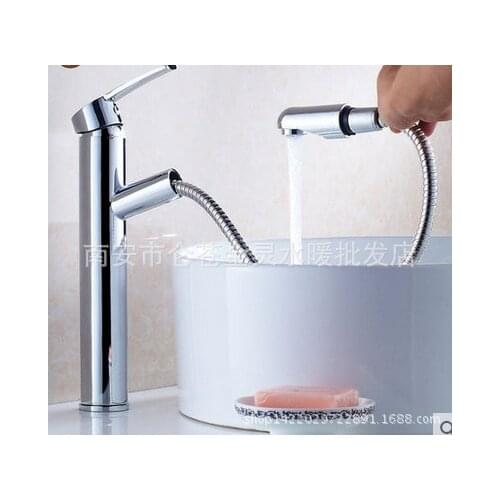 Full copper table on the basin pumping basin basin faucet high art basin faucet washbasin shower shampoo faucet