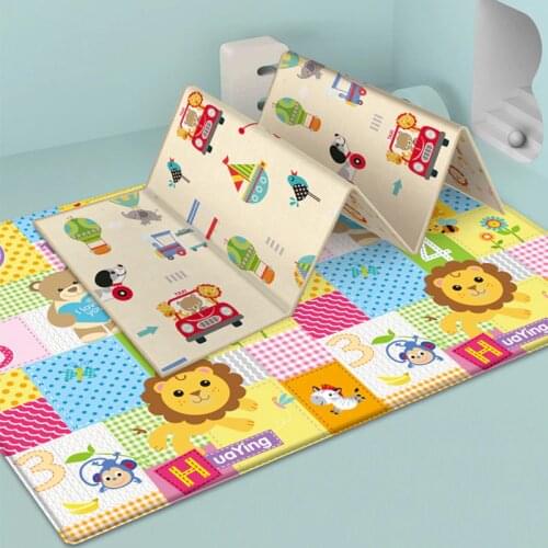 Cartoon Baby Play Mat 180*100CM Anti-slip Kids Rug Waterproof Thick Soft Floor Foldable Children Living Room Crawling Mat