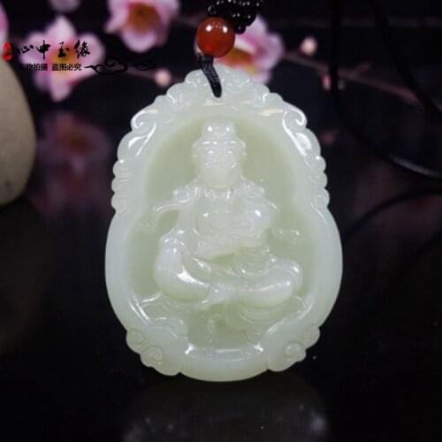 Natural 7A white jade pendant hand-carved guanyin jade pendants brand men women necklace jadeite jade jewelry jade necklace