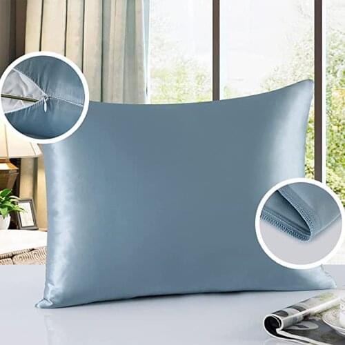 TOLDIM Pillowcase 100 Pure Mulberry Silk Hidden Zipper for Hair with Cotton Underside Natural 19 Momme 1 Pcs Free Shipping