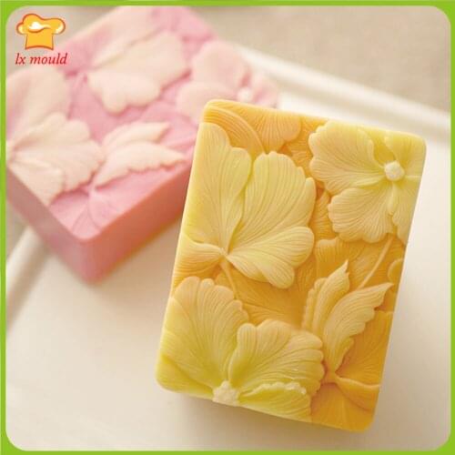 New 2D Relief Silicone Mold Soap Polymer Clay Mould-Hibiscus flower