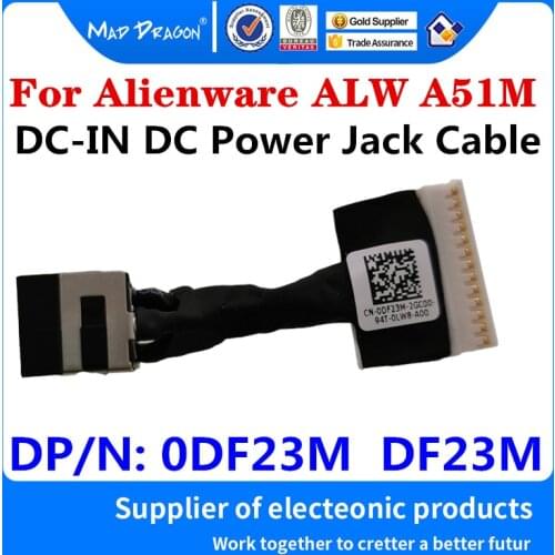 New Laptop DC Cable Power head For Dell Alienware ALW A51M Motherboard Graphics card DC-IN DC Power Jack Cable 0DF23M DF23M