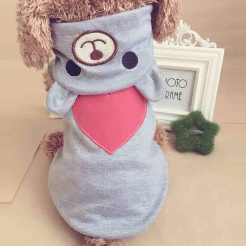 Pet Dog Clothes For Small Dogs Cotton Puppy Cat Coat Jacket Hooded Love Bear Dog Clothing Costume For Pet Chihuahua Pug Outfit