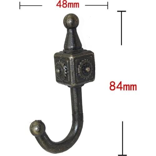 Bulk Bronze Antique Zinc Alloy Home Hat Coat Clothes Hook,Towel Wall Door Hangers European Hooks Bathroom Hook,84*48mm,30Pcs