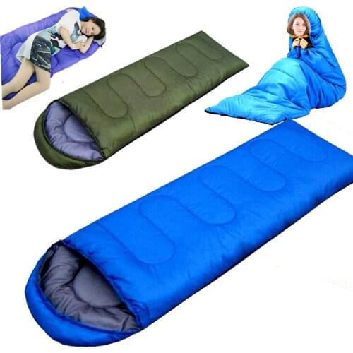 Portable Outdoor Ultralight Fabric Envelope Sleeping Bag With Cap Hiking Camping Travel Sleeping Bag Lunch Break Bag