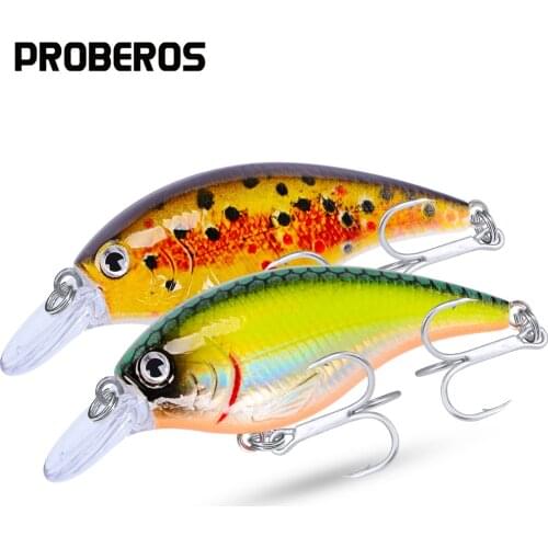 PROBEROS Crankbait Fishing Lure 7.6cm 10g Artificial Wobblers 6# Hook Crank Bait Pesca Trout Fishing Tackle