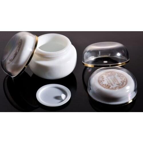 Empty Ceramic Cosmetic Makeup Jar 30g Cream Jar Pots White Porcelain Bottles Eyeshadow Cream Lip Balm Container Blush Box