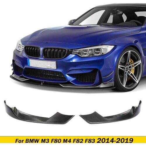 F82 Carbon Fiber Front Bumper Lip Splitters for BMW M3 F80 M4 F82 F83 Diffuser Cupwings 2014-2019