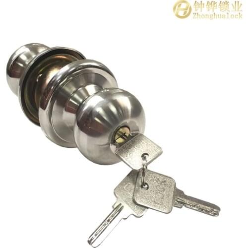 Ball lock stainless steel ball lock bathroom indoor office door lock Zhongshan factory direct full copper core spherical lock