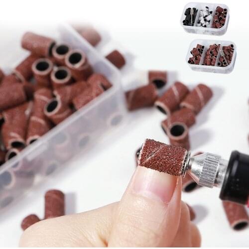 75 Pcs/Box Sanding Bands Without Mandrel Electric Nail Drill Accessories Nail Care Polishing Gel Polish Removal Tool