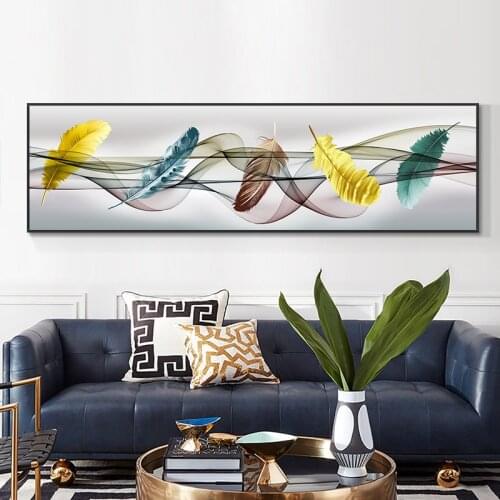 Modern Abstract Silky Feathers Painting On Canvas Print Nordic Poster Wall Art Picture For Living Room Home Decor Frameless