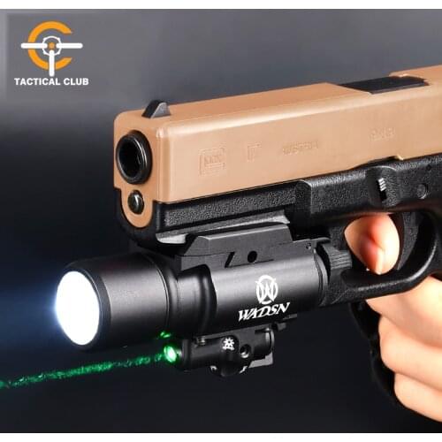WADSN Tactical X300 X400 Pistol Gun Light Weapon Light Lanterna Torch Rifle Airsoft Green Laser Flashlight Glock 1911 Scout Ligh