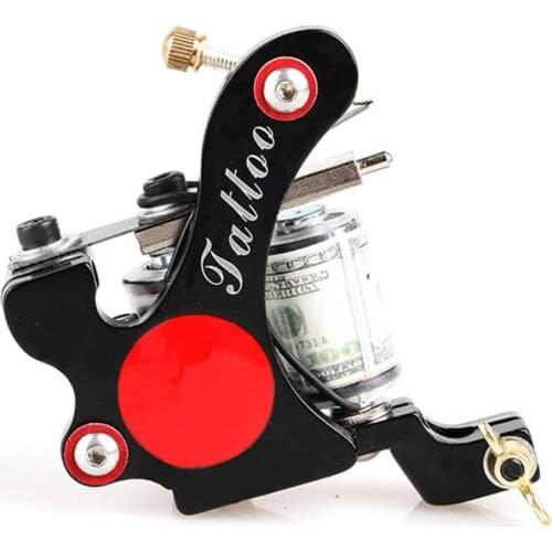 Hot Sale Tattoo Machine US Dollar Design 10 Wrap Coil Tattoo Gun Handmade Cast Iron Liner and Shader TM-776