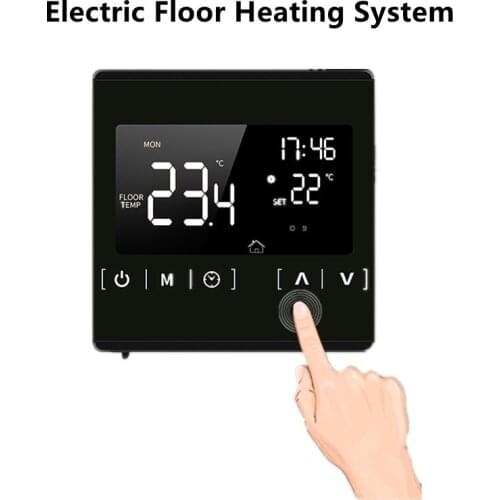 LCD Touchscreen Thermostat for Home Programmable Electric Floor Heating System Thermoregulator AC 85-250V Temperature Controller