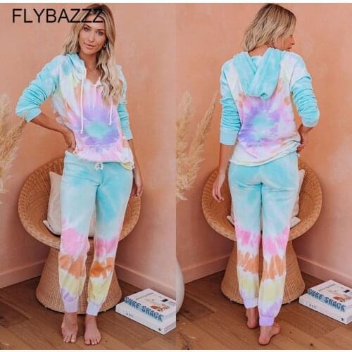 Hoodies Pajamas Women Yoga Sets 2020 Autumn Ladies Elastic Waist Lounge Wear Mujer Pijama Sleepwear Nightwear Pants Tops Femme