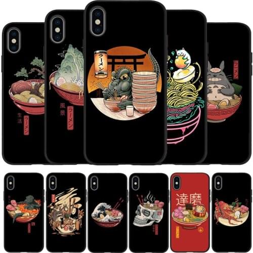 Great Ramen Wave Japan Black TPU Silicone Soft Phone Case For iPhone 11 12 Pro X XR XS MAX 5 6 7 8 Plus SE 2020