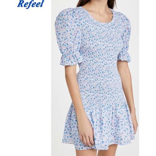 Vintage Prairie Chic Floral Print Sexy Sling Dress Women Sweet Ruffles A-line Summer Mini Dress Elegant Party Robe Femme