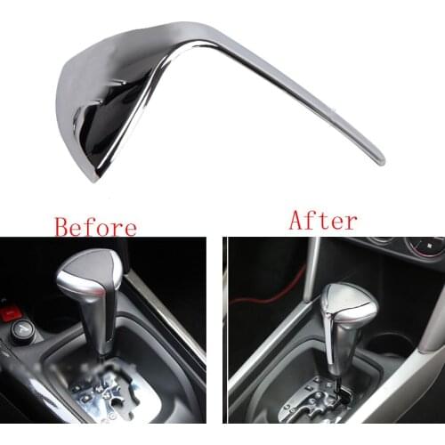 1Pc Auto Car Chrome ABS AT Gear Shift Knob Cover Trim Sequined Decoration For Citroen C3-XR Sticker Car Styling