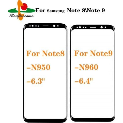10Pcs\lot For Samsung Galaxy Note 8 N950 Note 9 N960 Front Touch screen Panel LCD Out Glass Cover Lens For Galaxy Note8 Note9