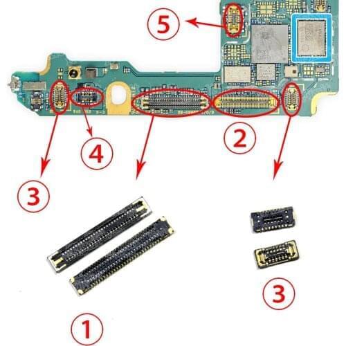 2pcs LCD FPC Plug Board PCB Connector mainboard flex connector USB board battery plug For Samsung Galaxy S21 ultra G998 S21U