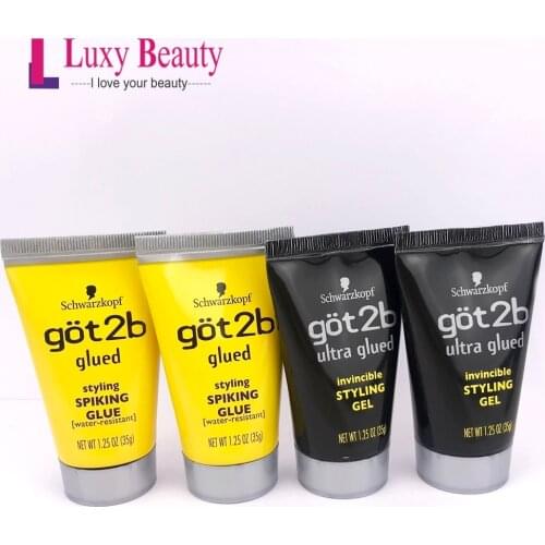 35g got2b Hair Gel Glued For Hair Styling 1.25oz Hair Wax Hair Fixed Custom Hair Shape No Flakes Spray Ultra Invincible Styling