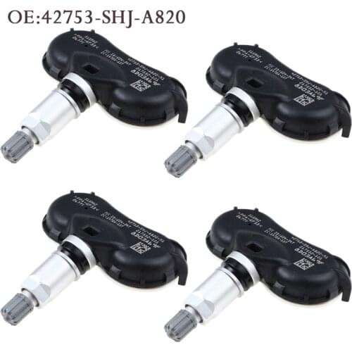 4PCS Tire Pressure Sensor TPMS Sensor For Honda Odyssey Ridgeline Element 42753-SHJ-A820 42753SHJA820 315MHZ 42753-SHJ-A820-M1