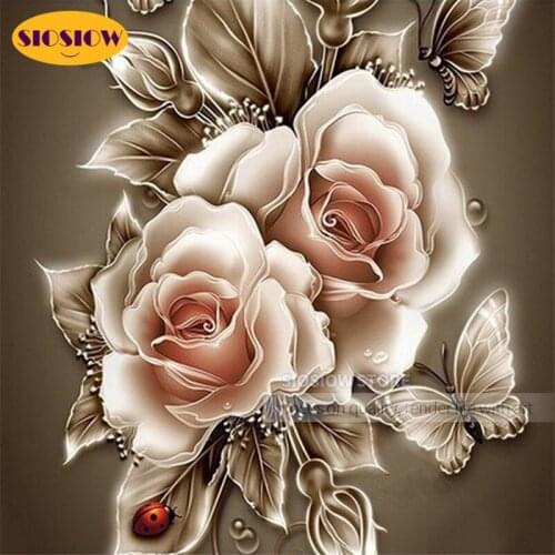 Full Drill 5d Diy Diamond Painting Rose Love Flower Square 3D Dimond Cross-stitch Mosaic Embroidery Wedding Valentines Day Gifts