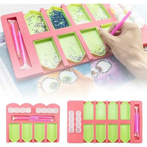 Diamond Painting Tray Organizer Holder Drill Pens Tools Accessories Art Craft