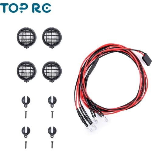 4 Led White Light with Lampshade for 1/10 Traxxas Hsp Rc Crawler Accessory Rc Car Parts