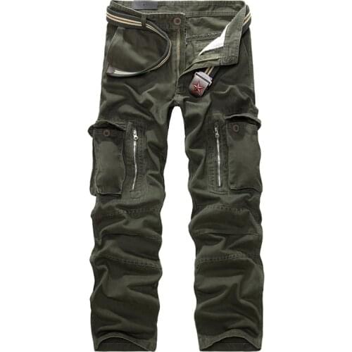 Men Trousers Spring Autumn Good Quality Military Camo Cargo Pants Men Hot Camouflage Cotton Workout