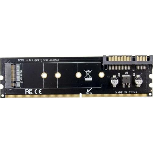 Add On Card DDR2 Memory Slot Riser M.2 B Key SSD To SATA Expansion Board M.2 NGFF SSD SATA3.0 Adapter Converter Card