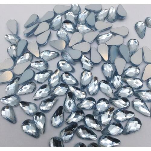 2018 nice epoxy tear drop shape hot fix epoxy rhinestone / fashion crystal